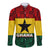 (Custom Personalised) Ghana Flag Mix Patterns Long Sleeve Shirt LT6 - Wonder Print Shop