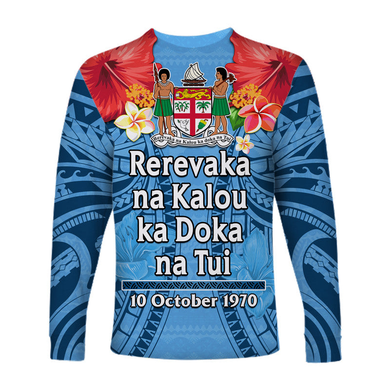 Fiji 1970 Long Sleeve Shirt Happy 52 Years Independence Anniversary - Wonder Print Shop
