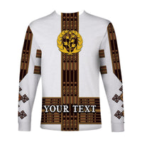 (Custom Personalised) Eritrea Long Sleeve Shirt Fancy Tibeb Vibes NO.1 Ver - White LT8 - Wonder Print Shop