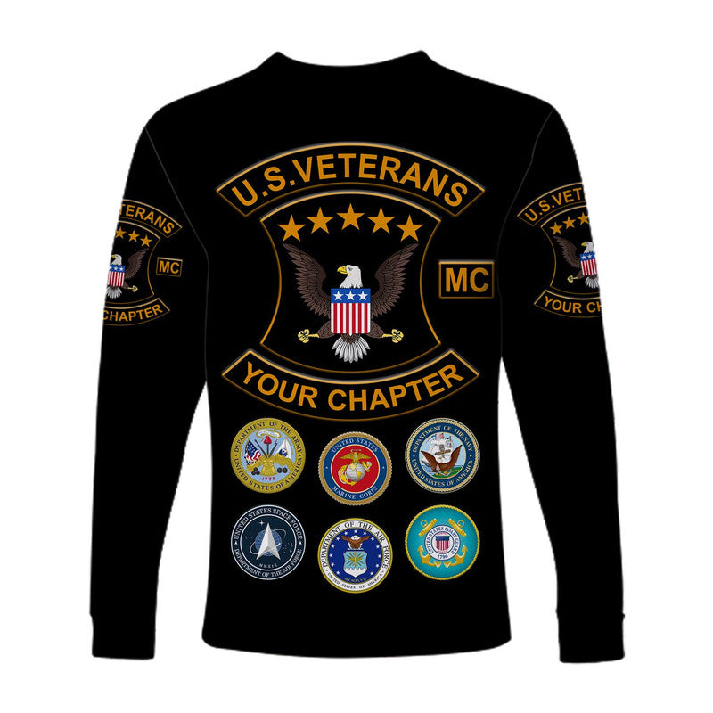 (Custom) U.S. Veterans Motorcycle Club Long Sleeve Shirt USVMC Unique Style LT8 - Wonder Print Shop