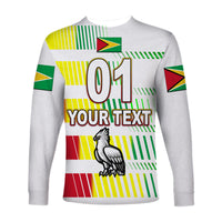 (Custom Personalised) Guyana Cricket Harpy Eagles Long Sleeve Shirt Original Style - White LT8 - Wonder Print Shop