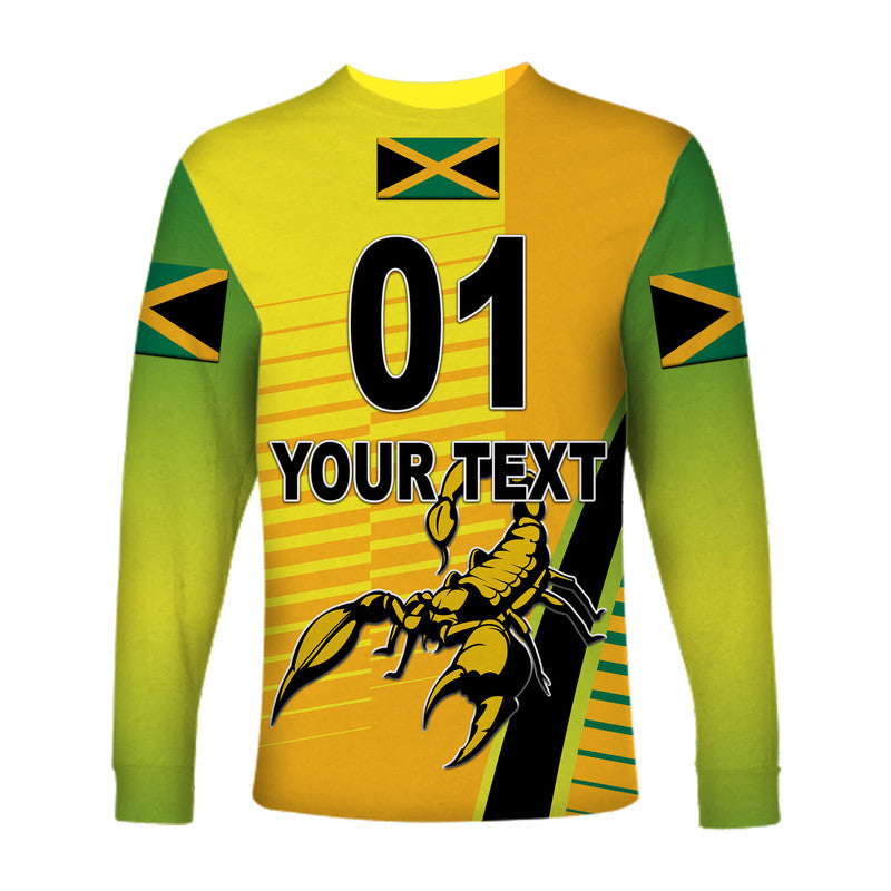 (Custom Personalised) Jamaica Cricket Scorpions Long Sleeve Shirt Simple Style - Yellow LT8 - Wonder Print Shop