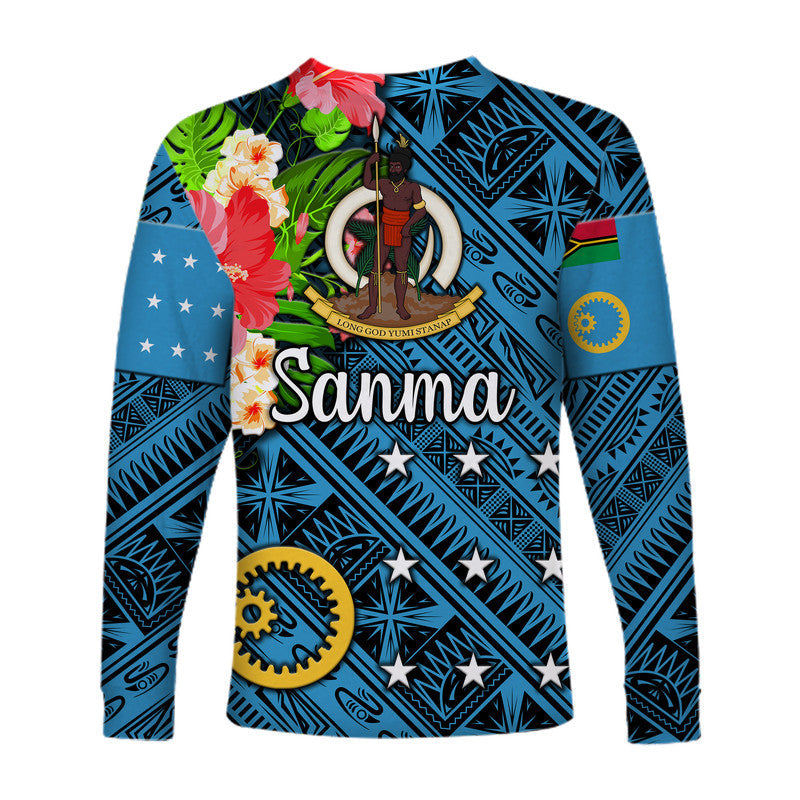 Vanuatu Sanma Long Sleeve Shirt Independence Be Proud LT8 - Wonder Print Shop