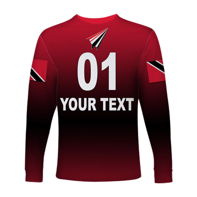 (Custom Personalised) Trinidad And Tobago Cricket Red Force Long Sleeve Shirt Original Style LT8 - Wonder Print Shop