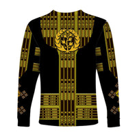 Eritrea Long Sleeve Shirt Fancy Tibeb Vibes - Black LT8 - Wonder Print Shop