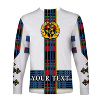 (Custom Personalised) Eritrea Long Sleeve Shirt Fancy Simple Tibeb Style - Flag Style LT8 - Wonder Print Shop