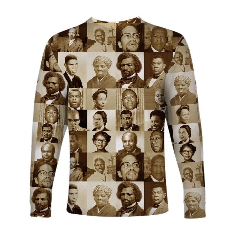 Civil Rights Leaders Long Sleeve Shirt Portrait Version LT8 - Wonder Print Shop