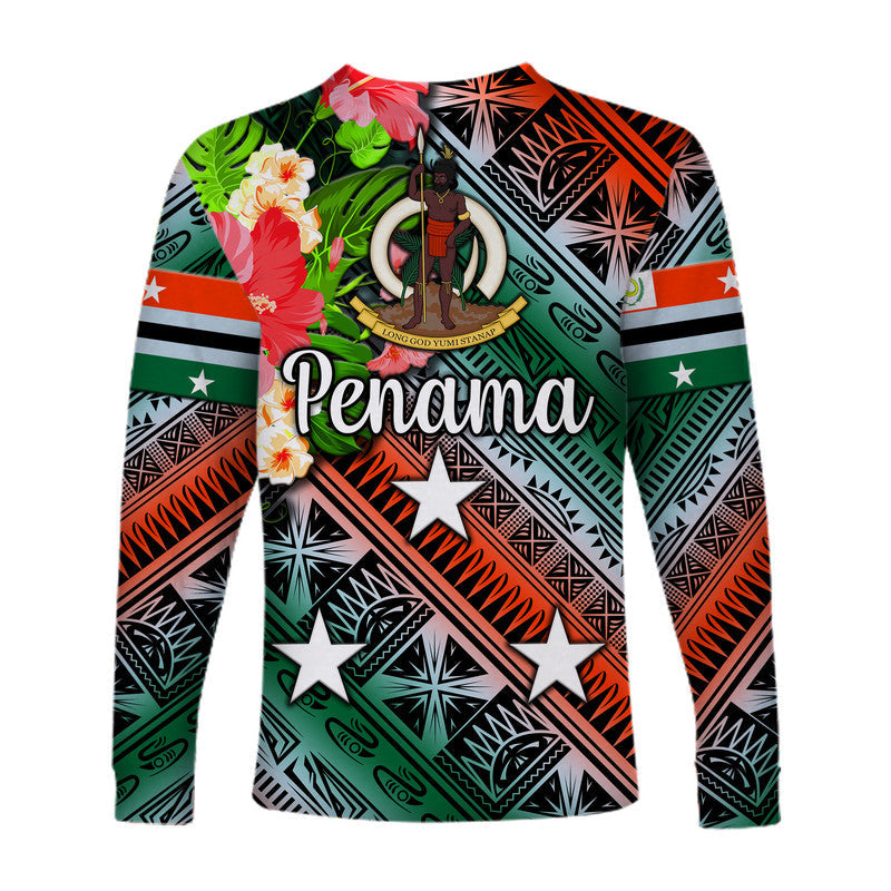 Vanuatu Penama Long Sleeve Shirt Independence Be Proud LT8 - Wonder Print Shop