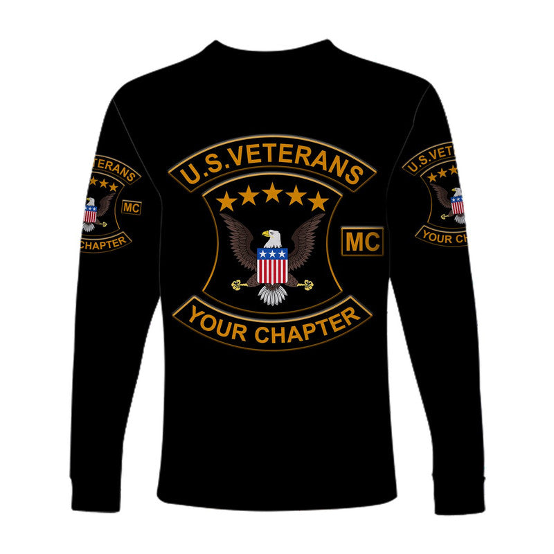 (Custom) U.S. Veterans Motorcycle Club Long Sleeve Shirt USVMC Simplified Version LT8 - Wonder Print Shop