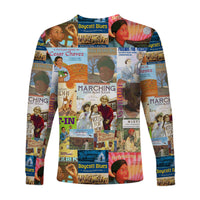 Civil Rights Movement Long Sleeve Shirt Painting Book Vibes LT8 - Wonder Print Shop