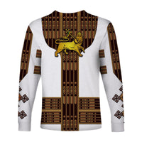 Ethiopia Long Sleeve Shirt Ethiopian Lion Of Judah Tibeb Vibes - White LT8 - Wonder Print Shop