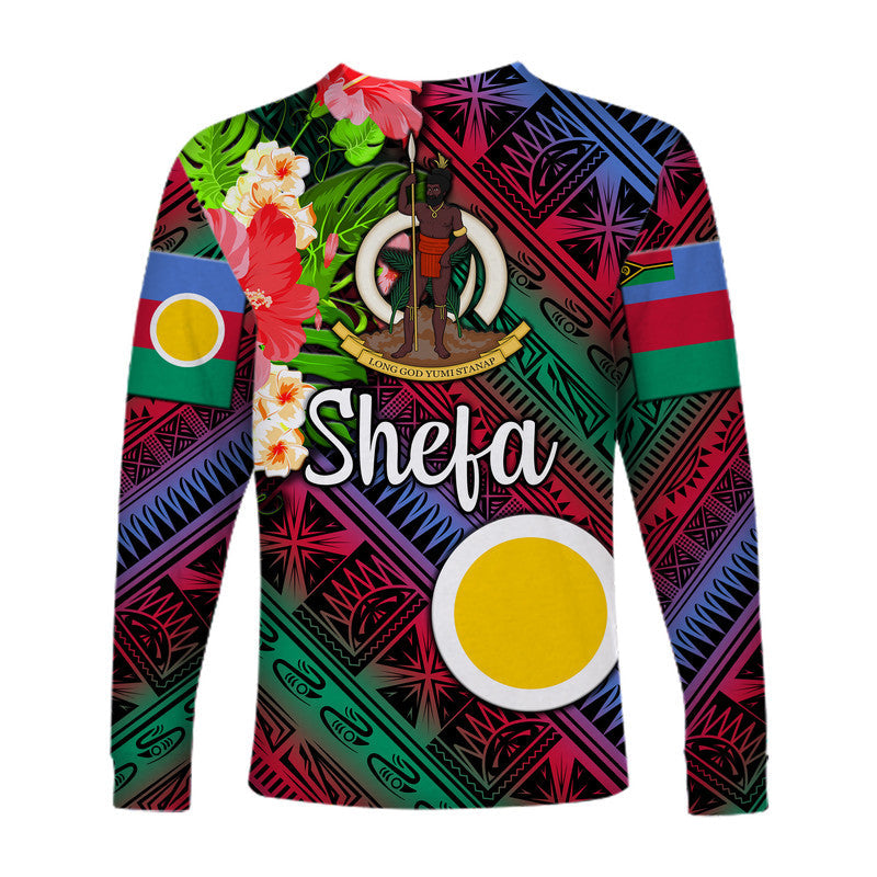 Vanuatu Shefa Long Sleeve Shirt Independence Be Proud LT8 - Wonder Print Shop