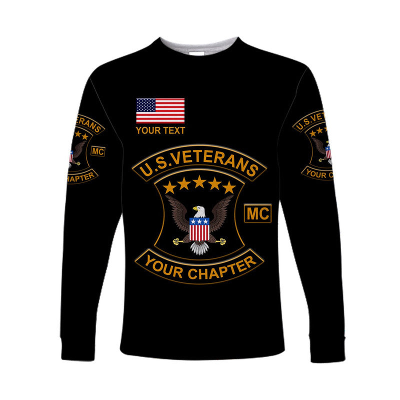 (Custom) U.S. Veterans Motorcycle Club Long Sleeve Shirt USVMC Original Style LT8 - Wonder Print Shop