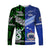 Samoa and New Zealand Long Sleeve Shirt Together Green LT8 - Wonder Print Shop