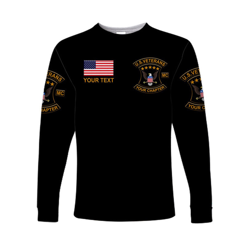 (Custom) U.S. Veterans Motorcycle Club Long Sleeve Shirt USVMC Simplified Version LT8 - Wonder Print Shop