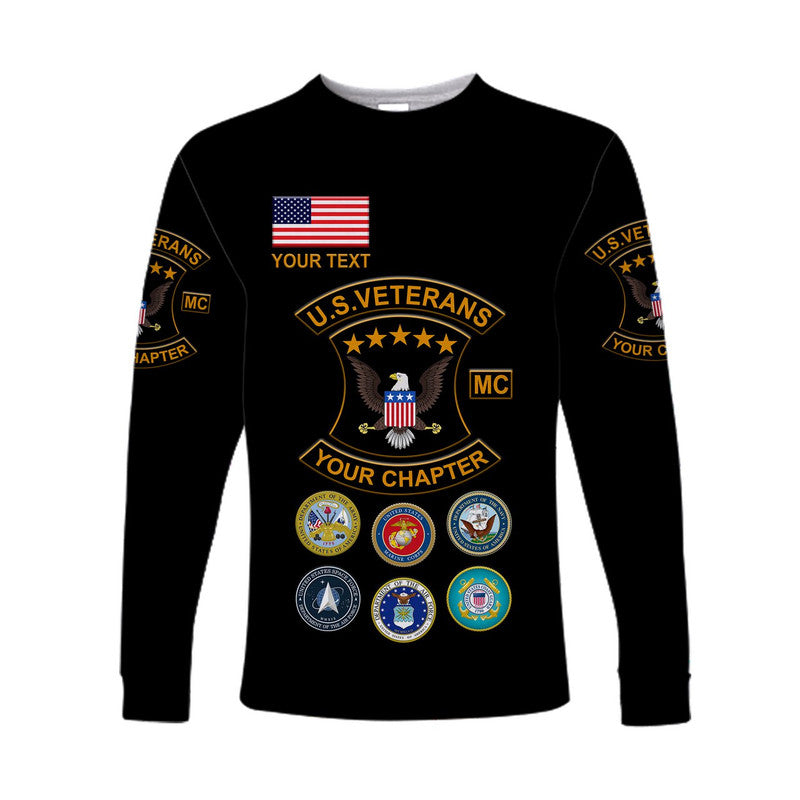 (Custom) U.S. Veterans Motorcycle Club Long Sleeve Shirt USVMC Unique Style LT8 - Wonder Print Shop