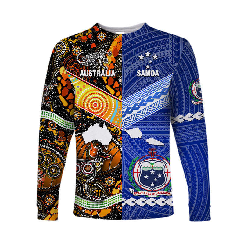 Samoa and Australia Aboriginal Long Sleeve Shirt Together LT8 - Wonder Print Shop
