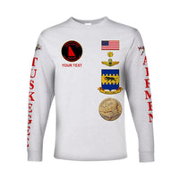 (Custom Personalised) Tuskegee Airmen Motorcycle Club Long Sleeve Shirt The White Tails Simple Style - White LT8 - Wonder Print Shop