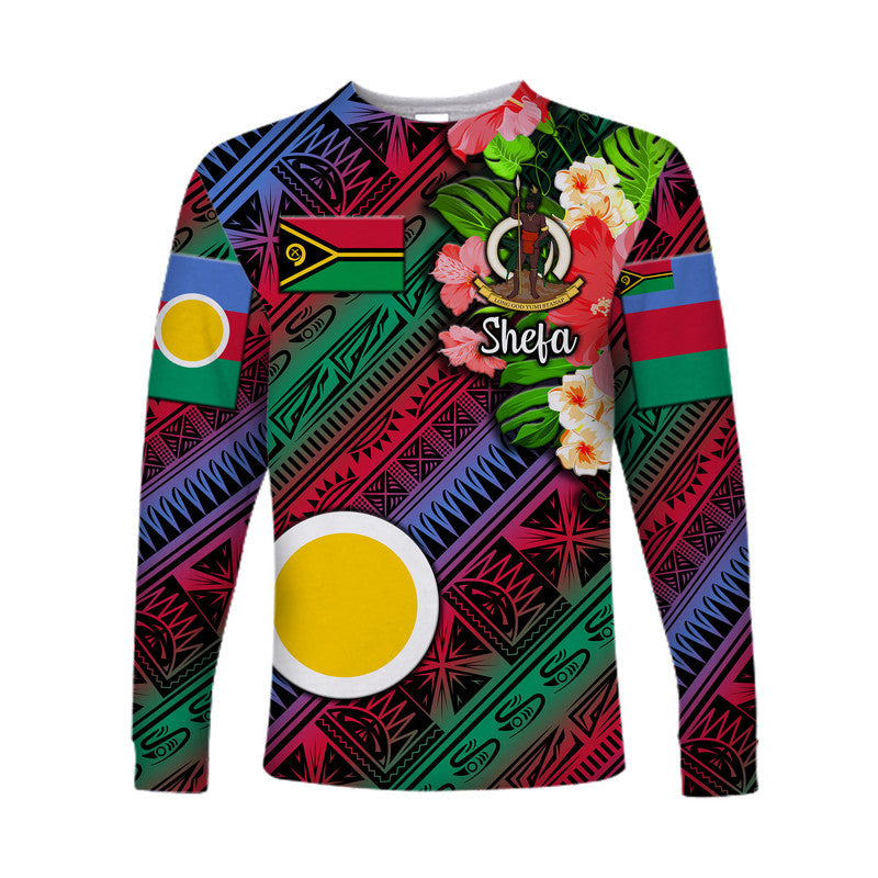 Vanuatu Shefa Long Sleeve Shirt Independence Be Proud LT8 - Wonder Print Shop
