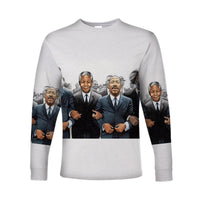 Civil Rights Male Leaders Movement Long Sleeve Shirt Simple Style LT8 - Wonder Print Shop