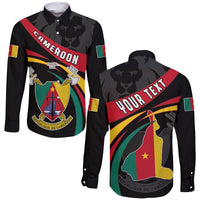 (Custom Personalised) Happy Cameroon Independence Day Long Sleeve Button Shirt - Wonder Print Shop