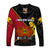 The Kumuls PNG Long Sleeve Shirt Papua New Guinea Polynesian Dynamic Style Black - Wonder Print Shop