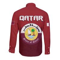 Qatar Football Long Sleeves Button Shirt WC 2022 Style Sporty LT13 - Wonder Print Shop