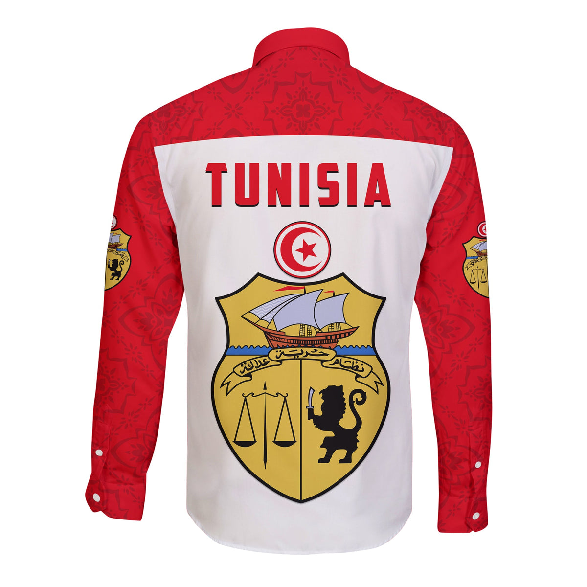 Tunisia Hawaii Long Sleeve Button Shirt Tunisian Patterns Sporty Style LT13 - Wonder Print Shop