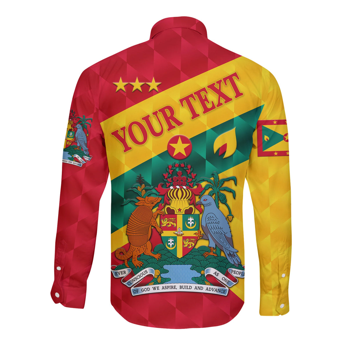 (Custom Personalised) Grenada Hawaii Long Sleeve Button Shirt Sporty Style LT8 - Wonder Print Shop