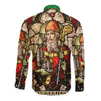 Ireland Saint Patrick's Day Hawaii Long Sleeve Button Shirt Saint Patrick Vibes LT8 - Wonder Print Shop