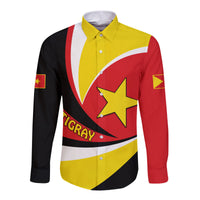 Tigray Long Sleeves Button Shirt Style Color Flag LT13 - Wonder Print Shop