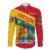 (Custom Personalised) Grenada Hawaii Long Sleeve Button Shirt Sporty Style LT8 - Wonder Print Shop