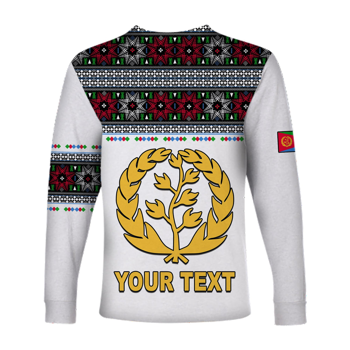 (Custom Personalised) Eritrea Tibeb Long Sleeve Shirt Eritrean Cross Mix Flag LT13 - Wonder Print Shop