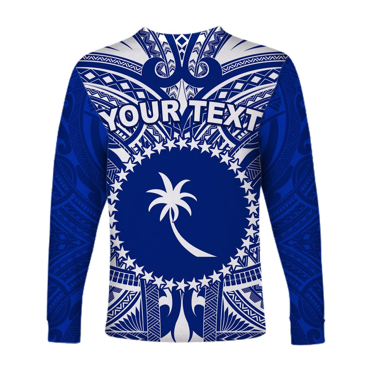 (Custom Personalised) Chuuk Long Sleeve Shirt Micronesia Simple Pattern LT13 - Wonder Print Shop