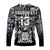 (Custom Text and Number) Fiji Rugby Long Sleeve Shirt Flying Fijians Black Tapa Pattern LT13 - Wonder Print Shop
