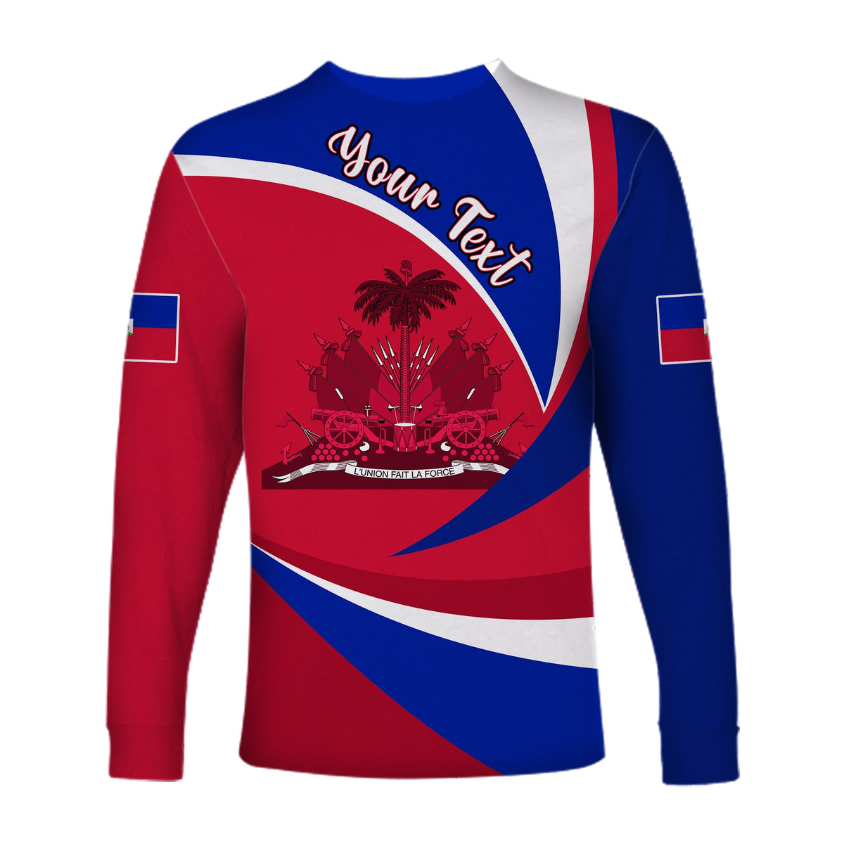 (Custom Personalised) Haiti Long Sleeve Shirt Style Color Flag LT13 - Wonder Print Shop