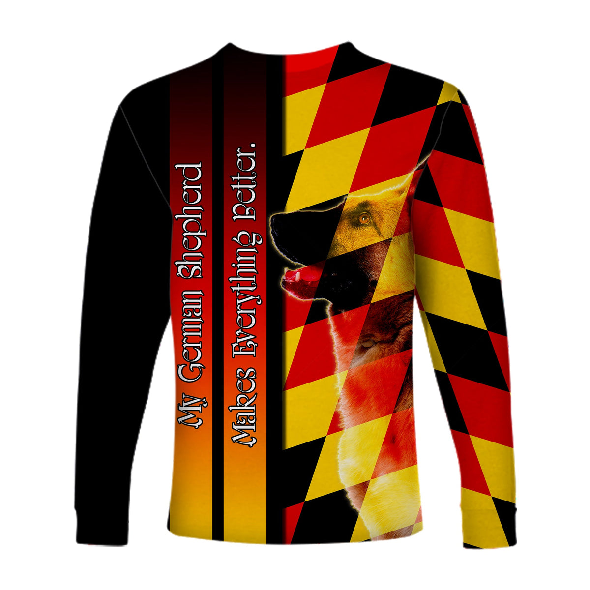 (Custom Personalised) German Shepherd Long Sleeve Shirt Germany Dogs Lovers LT13 - Wonder Print Shop