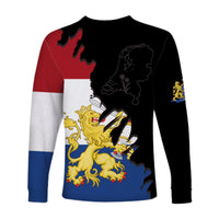 (Custom Personalised) Netherlands Long Sleeve Shirt Style Flag and Map Holland LT13 - Wonder Print Shop