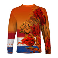 (Custom Personalised) Netherlands Long Sleeve Shirt Style Tulip National Flower LT13 - Wonder Print Shop