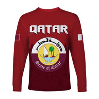 Qatar Football Long Sleeve Shirt WC 2022 Style Sporty LT13 - Wonder Print Shop