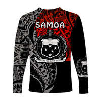 Siva Samoa Long Sleeve Shirt Samoan Dance Mix Red Polynesian LT13 - Wonder Print Shop