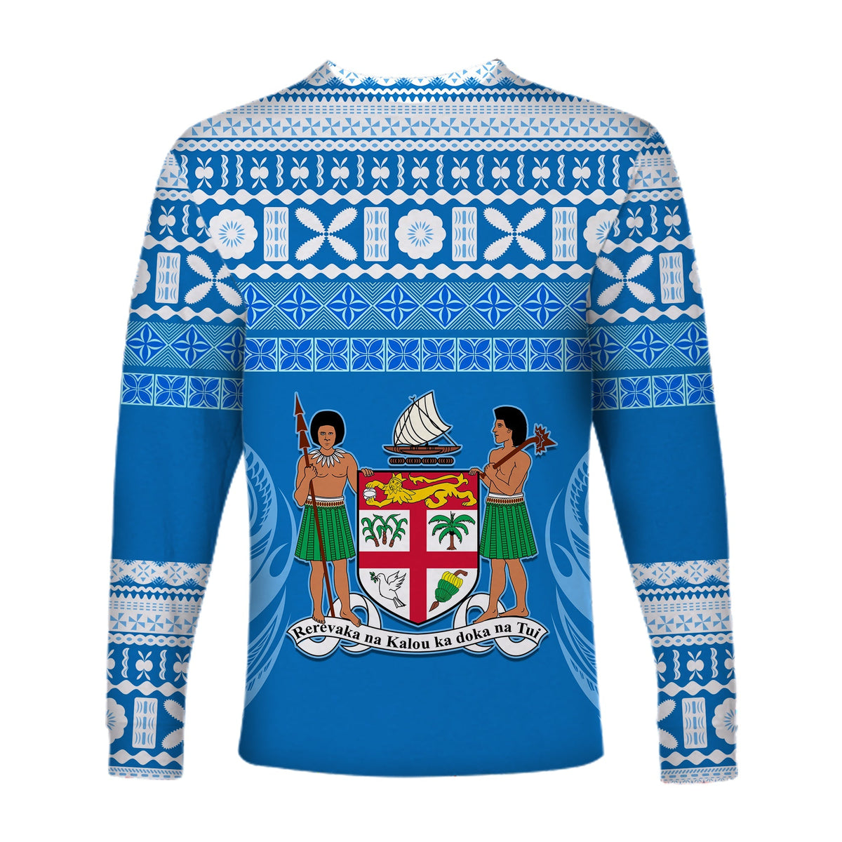 Bula Fiji Long Sleeve Shirt Tapa Pattern LT13 - Wonder Print Shop