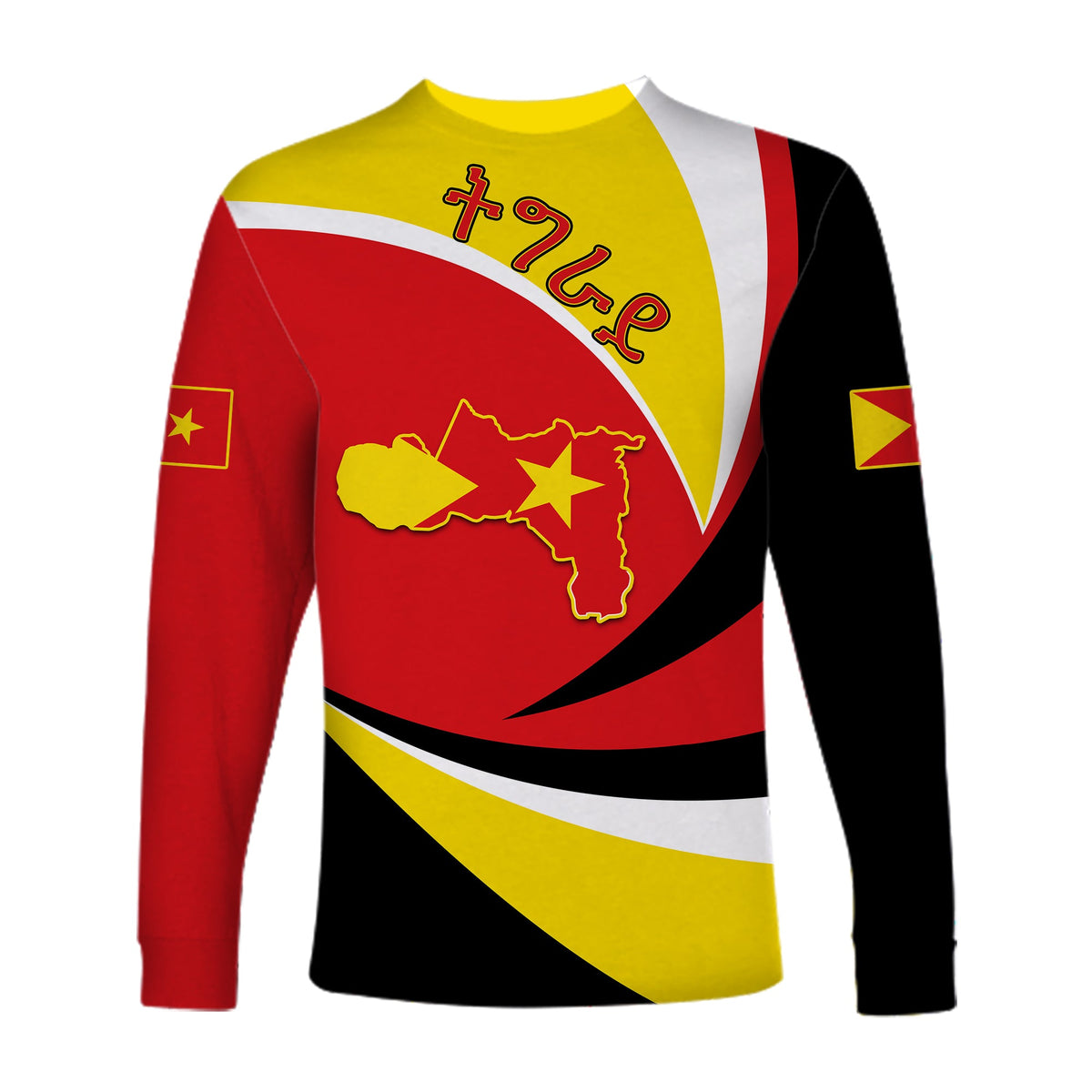 (Custom Personalised) Tigray Long Sleeve Shirt Style Color Flag LT13 - Wonder Print Shop