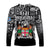 Fiji Rugby Long Sleeve Shirt Flying Fijians Black Tapa Pattern LT13 - Wonder Print Shop