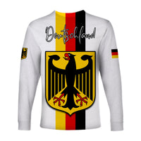 Germany Long Sleeve Shirt Grunge Deutschland Map and Coat Of Arms LT13 - Wonder Print Shop