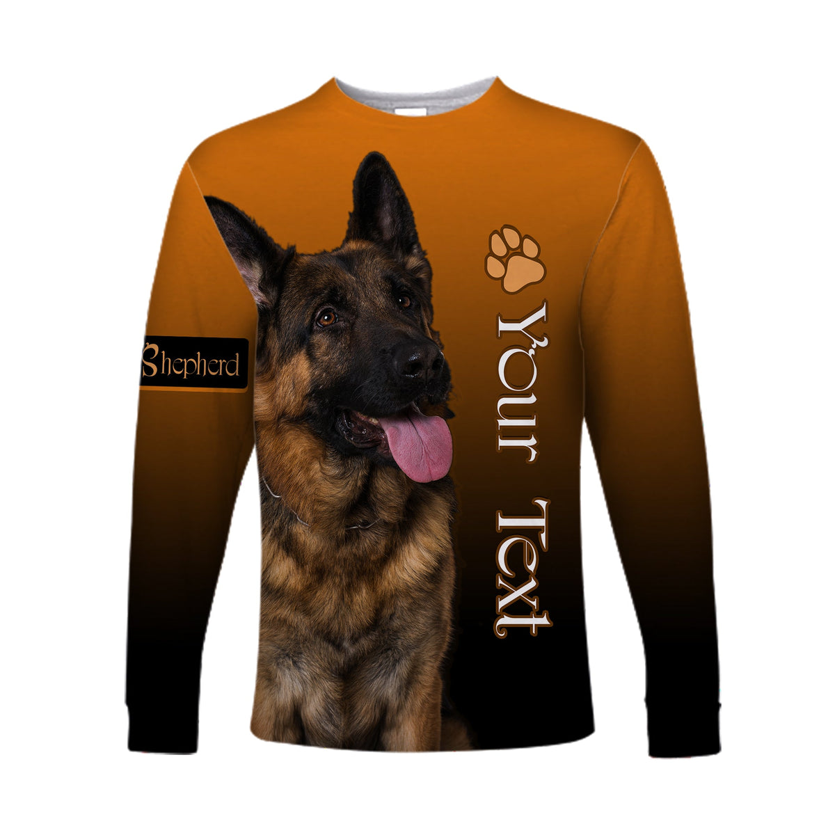 (Custom Personalised) German Shepherd Long Sleeve Shirt My Best Friend LT13 - Wonder Print Shop