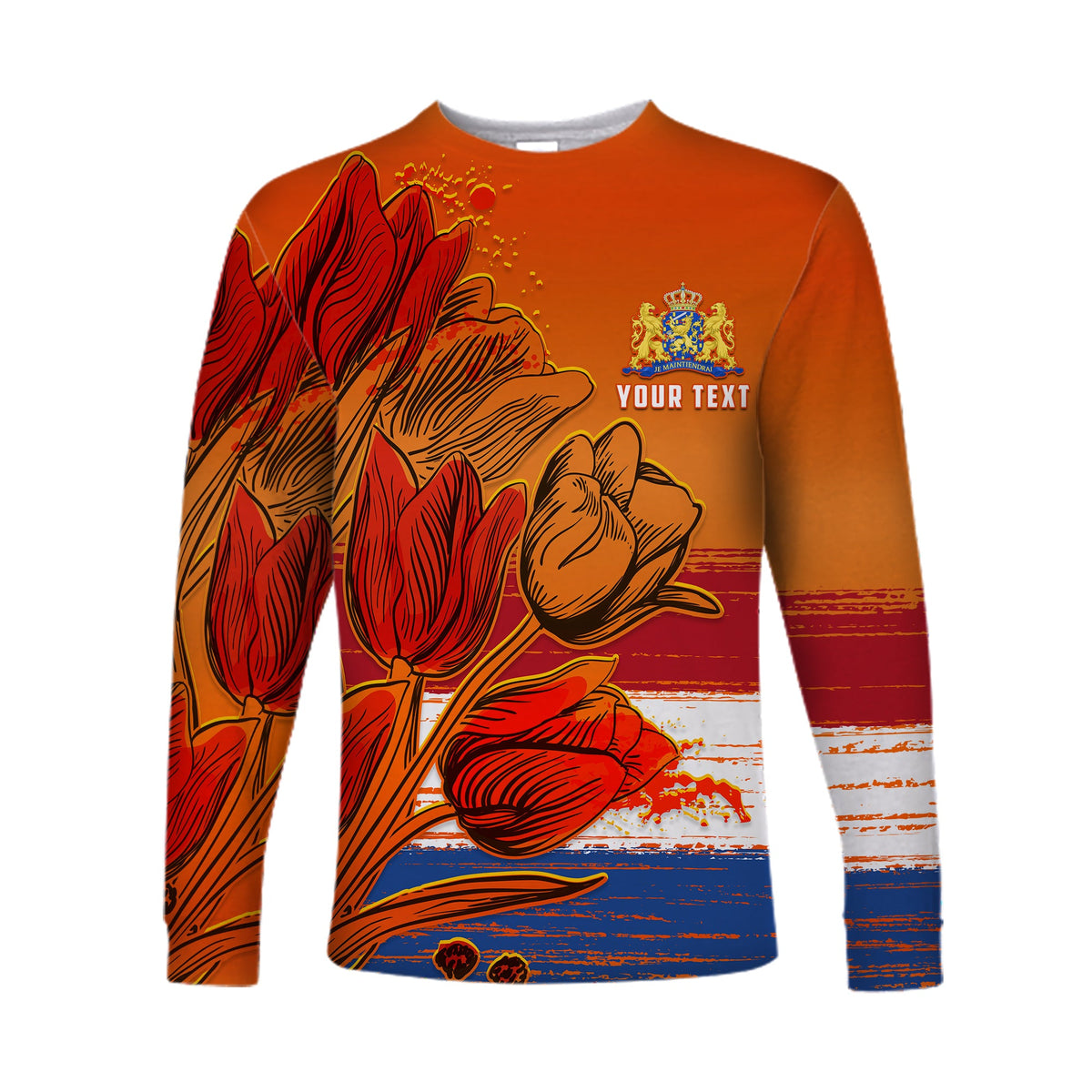 (Custom Personalised) Netherlands Long Sleeve Shirt Style Tulip National Flower LT13 - Wonder Print Shop
