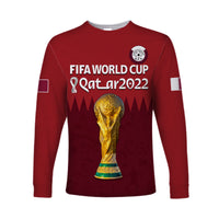 Qatar Football Long Sleeve Shirt WC 2022 Style Sporty LT13 - Wonder Print Shop