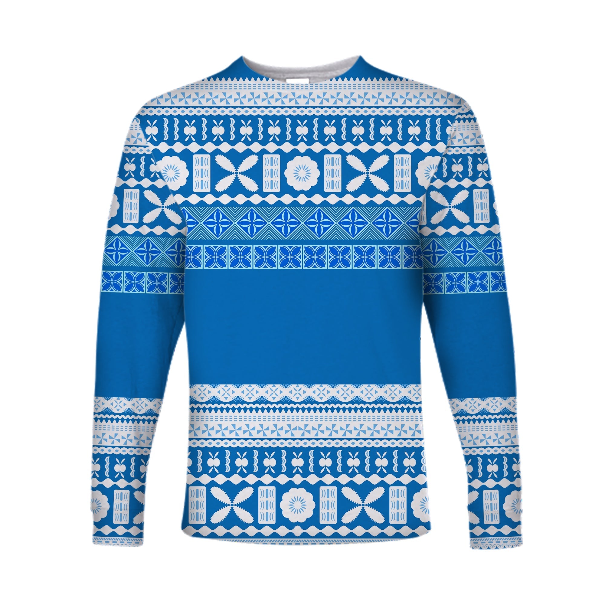 Bula Fiji Long Sleeve Shirt Tapa Pattern LT13 - Wonder Print Shop