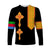 Eritrea Tibeb Long Sleeve Shirt Eritrean Cross Mix Flag Version Black LT13 - Wonder Print Shop